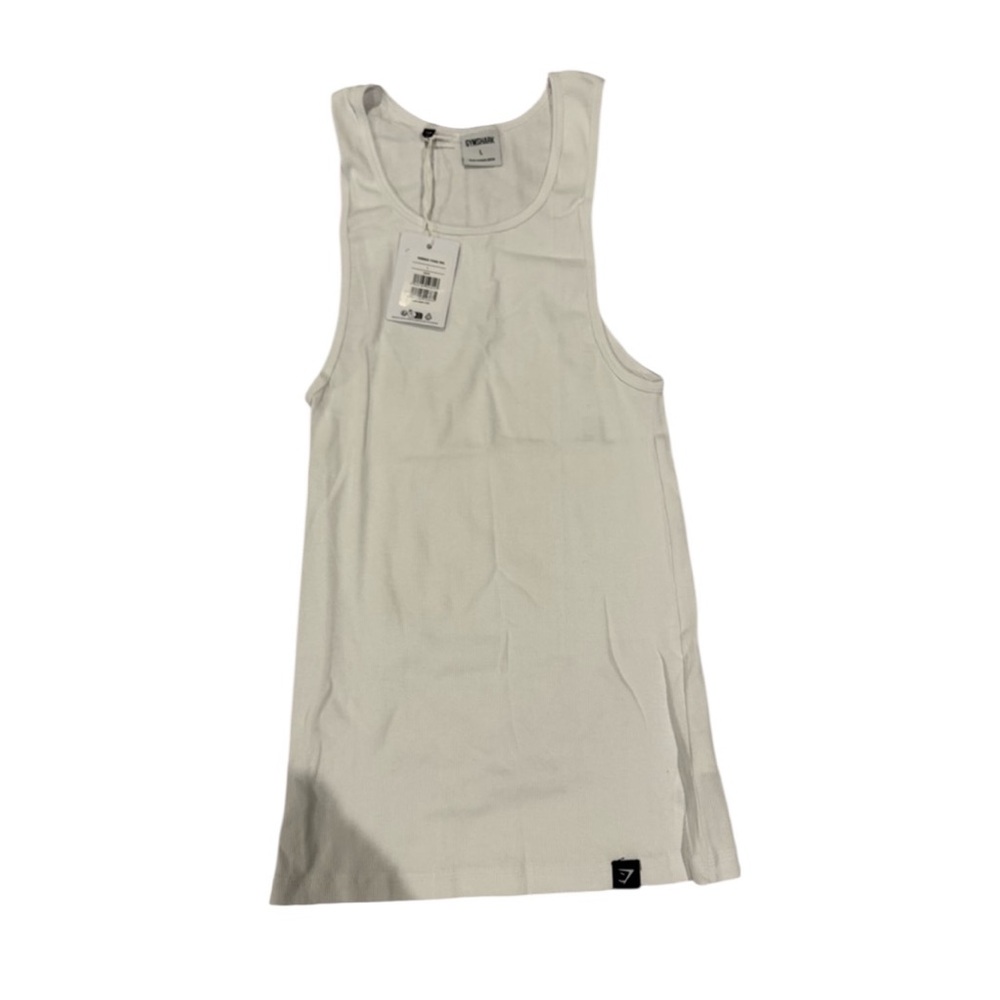Gymshark Men's White Tank Top‎